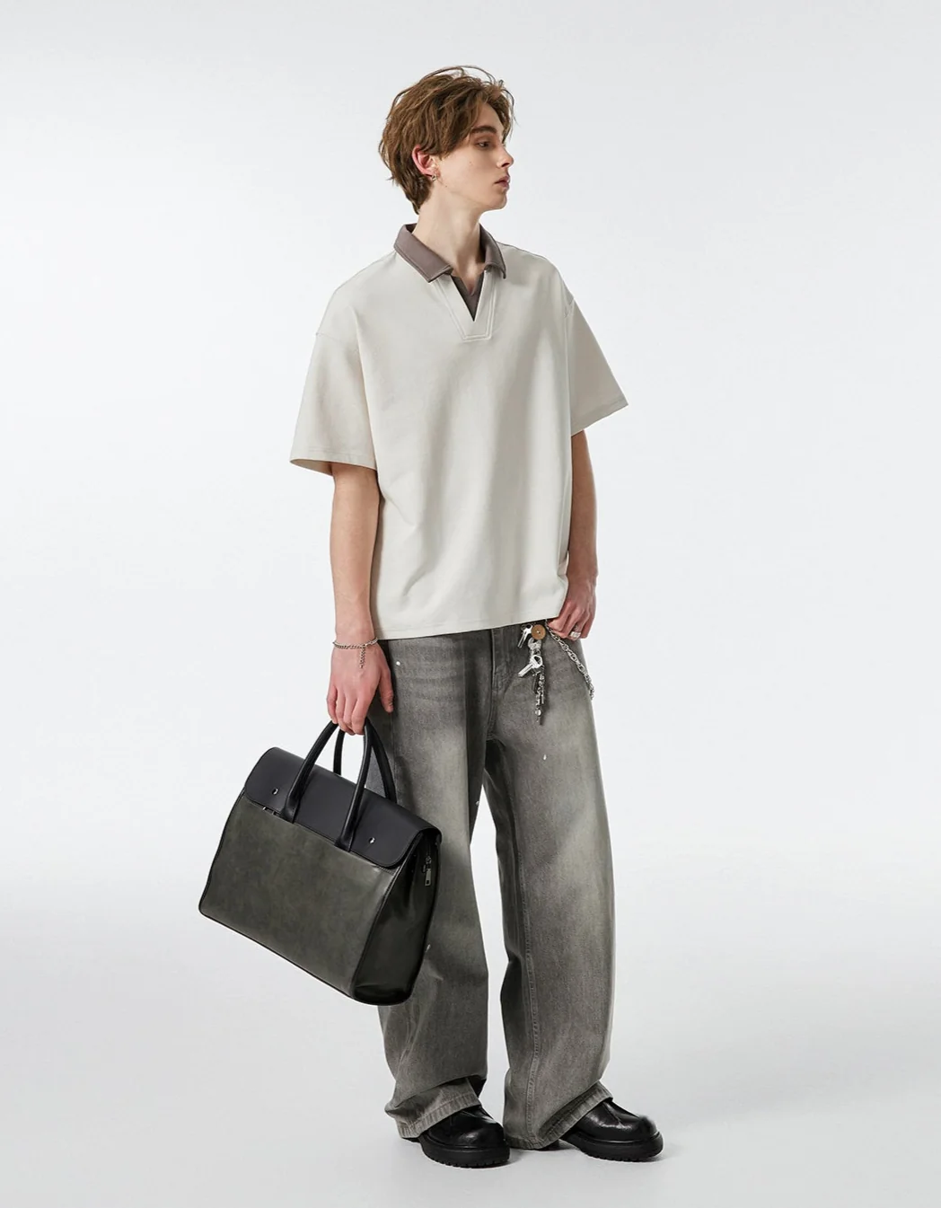 Contrast Collar Short Sleeve Polo Shirt - Image 6