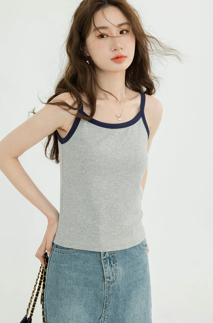 Contrast Strap Tank Top - Image 11