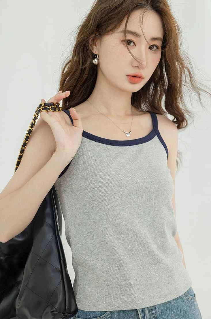 Contrast Strap Tank Top - Image 13