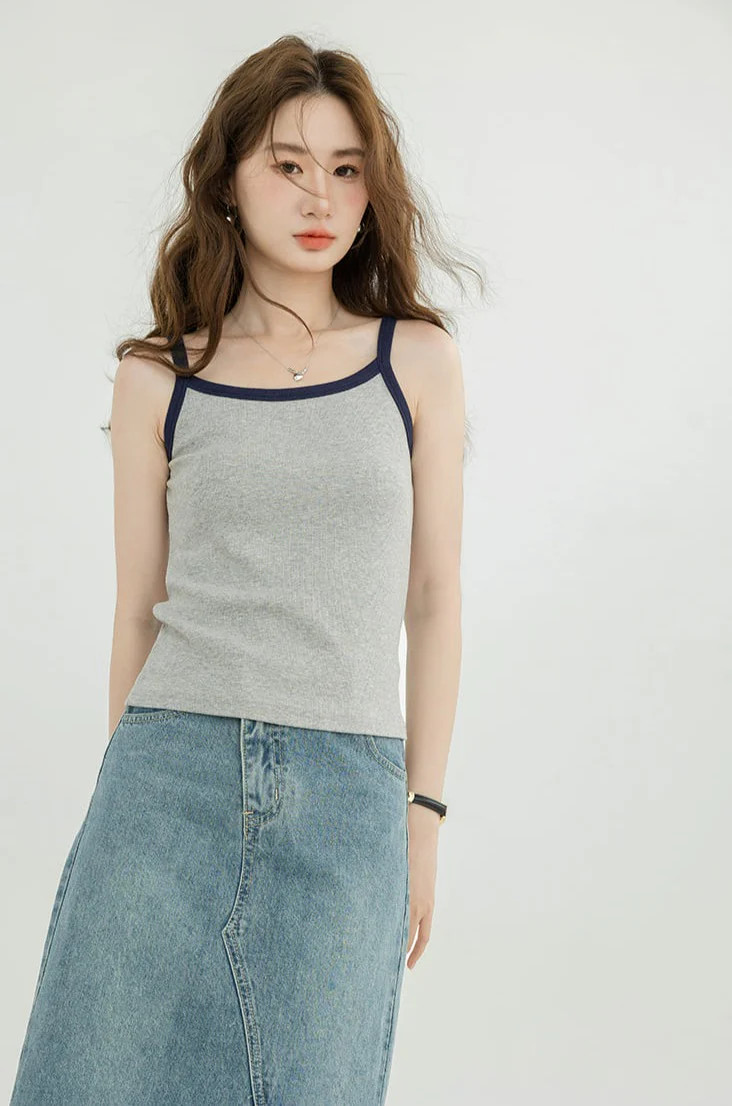 Contrast Strap Tank Top - Image 14