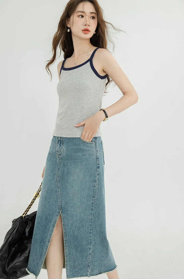 Contrast Strap Tank Top - Image 17