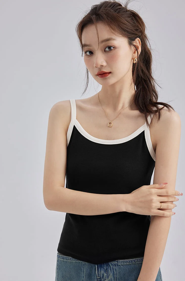 Contrast Strap Tank Top - Image 2