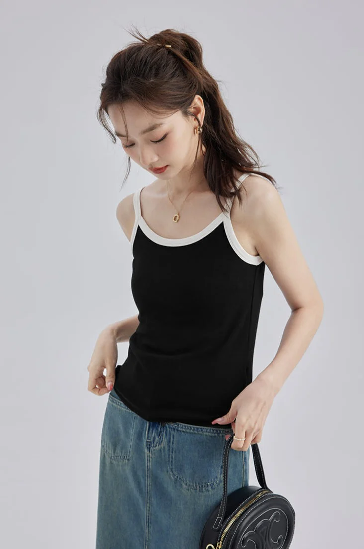 Contrast Strap Tank Top - Image 4
