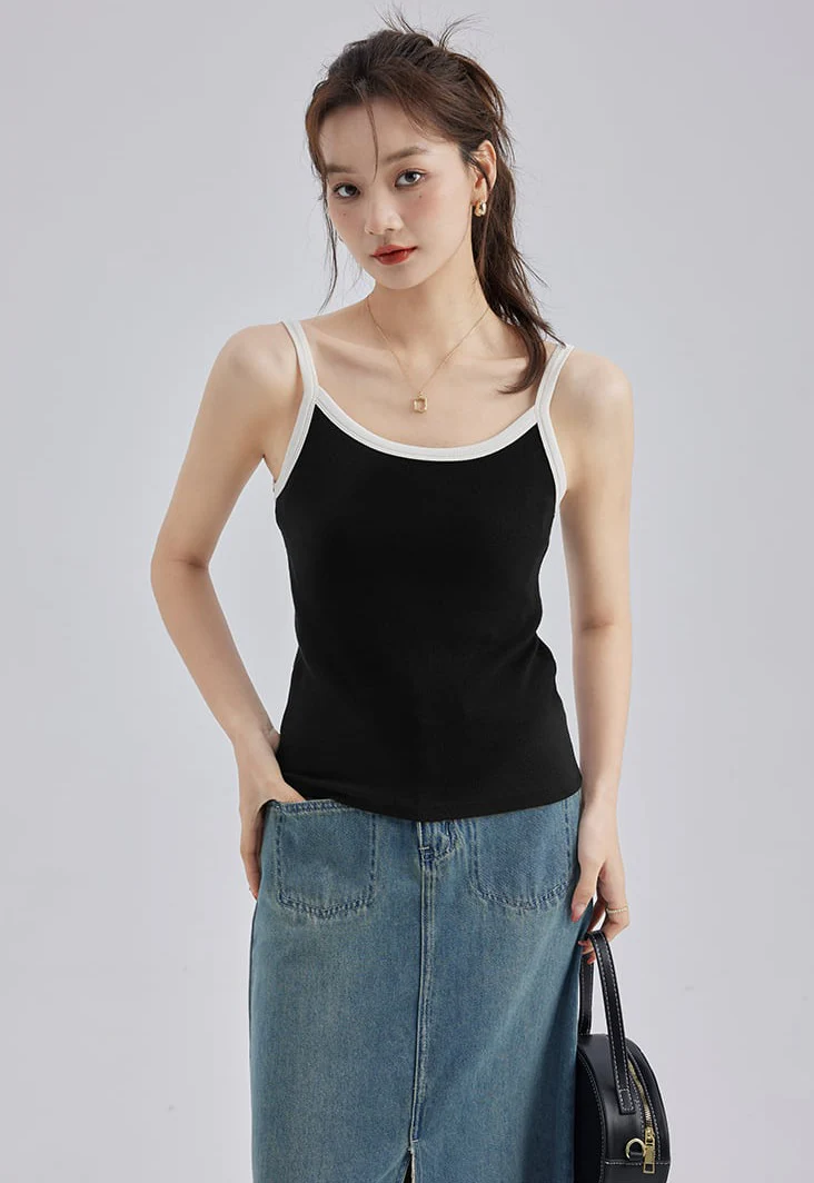 Contrast Strap Tank Top - Image 5