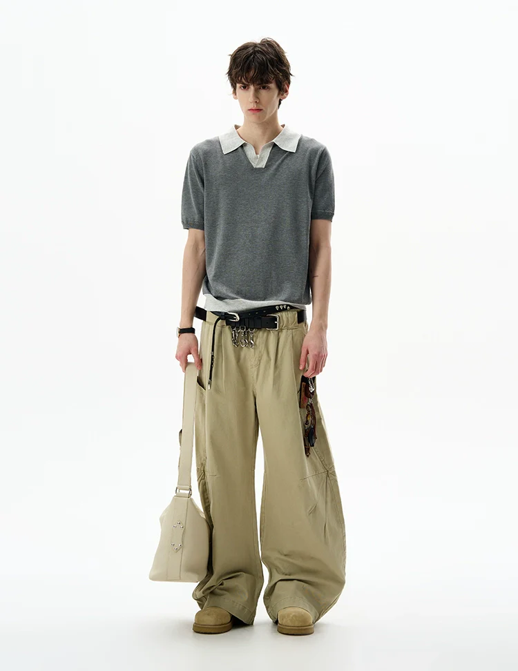 Contrast Trim Short Sleeve Knit Polo Shirt - Image 9