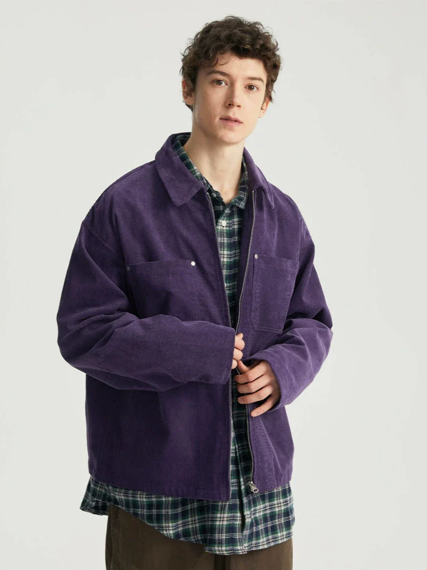 Corduroy Zip Jacket with Chest Pockets - Image 2