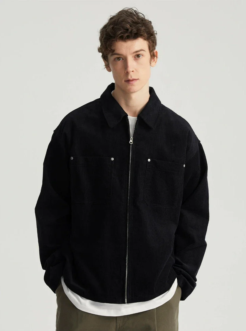Corduroy Zip Jacket with Chest Pockets - Image 6
