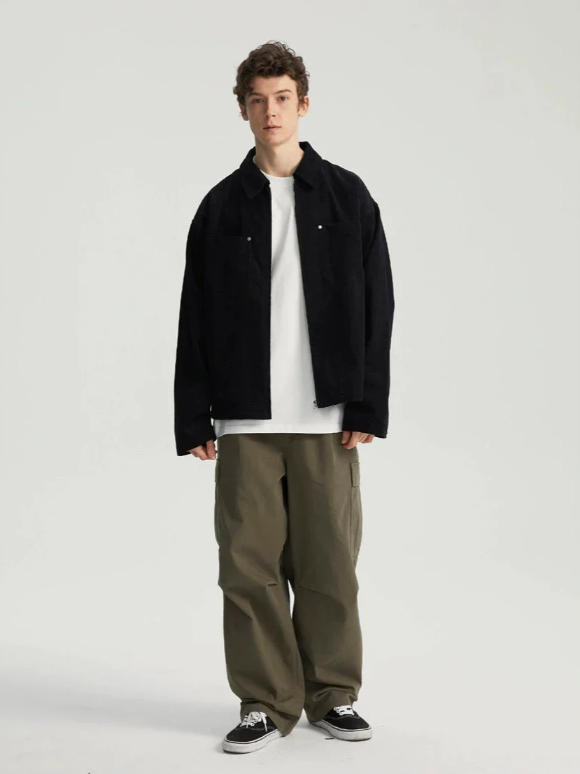 Corduroy Zip Jacket with Chest Pockets - Image 9