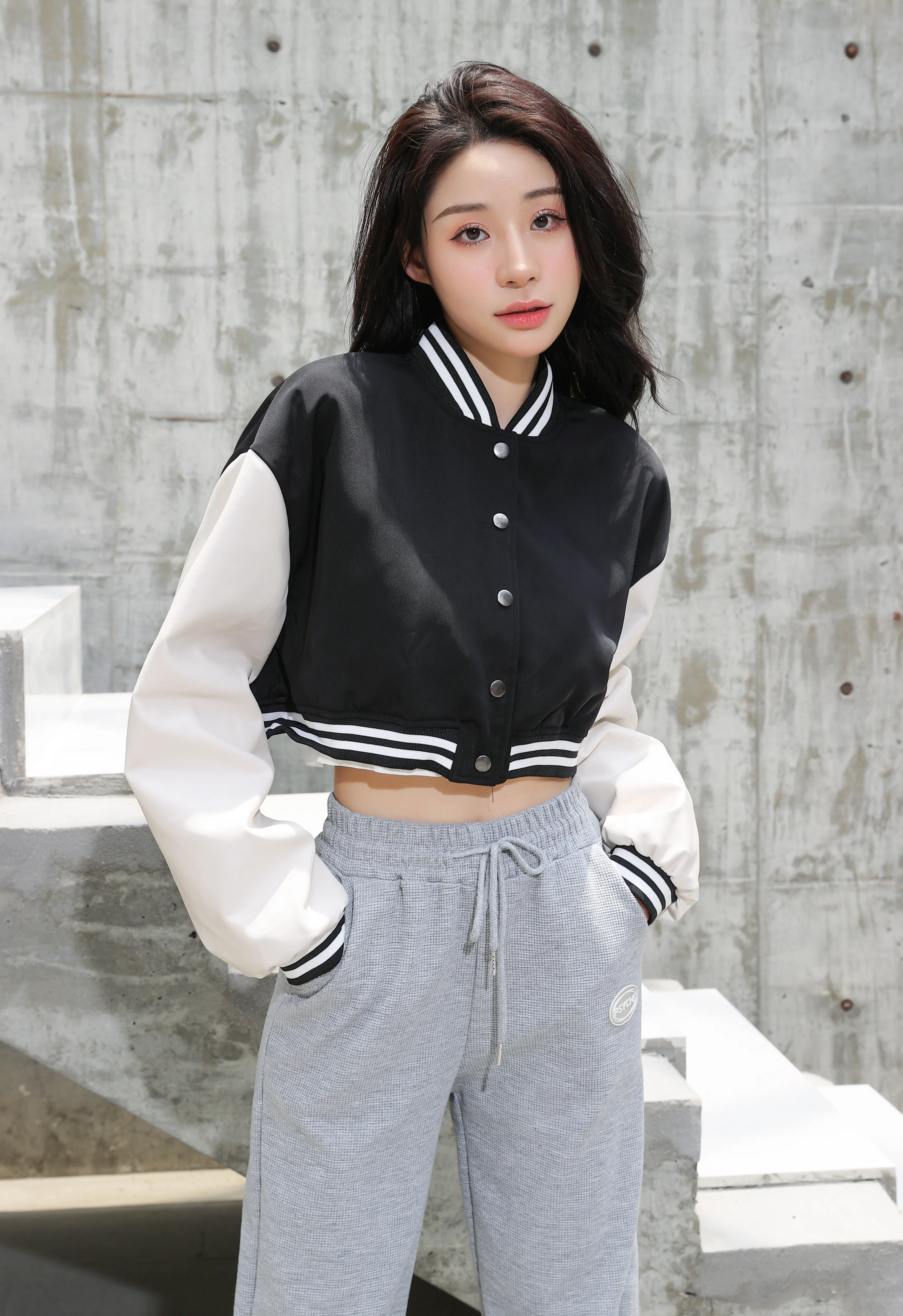 Cropped Baseball Jacket