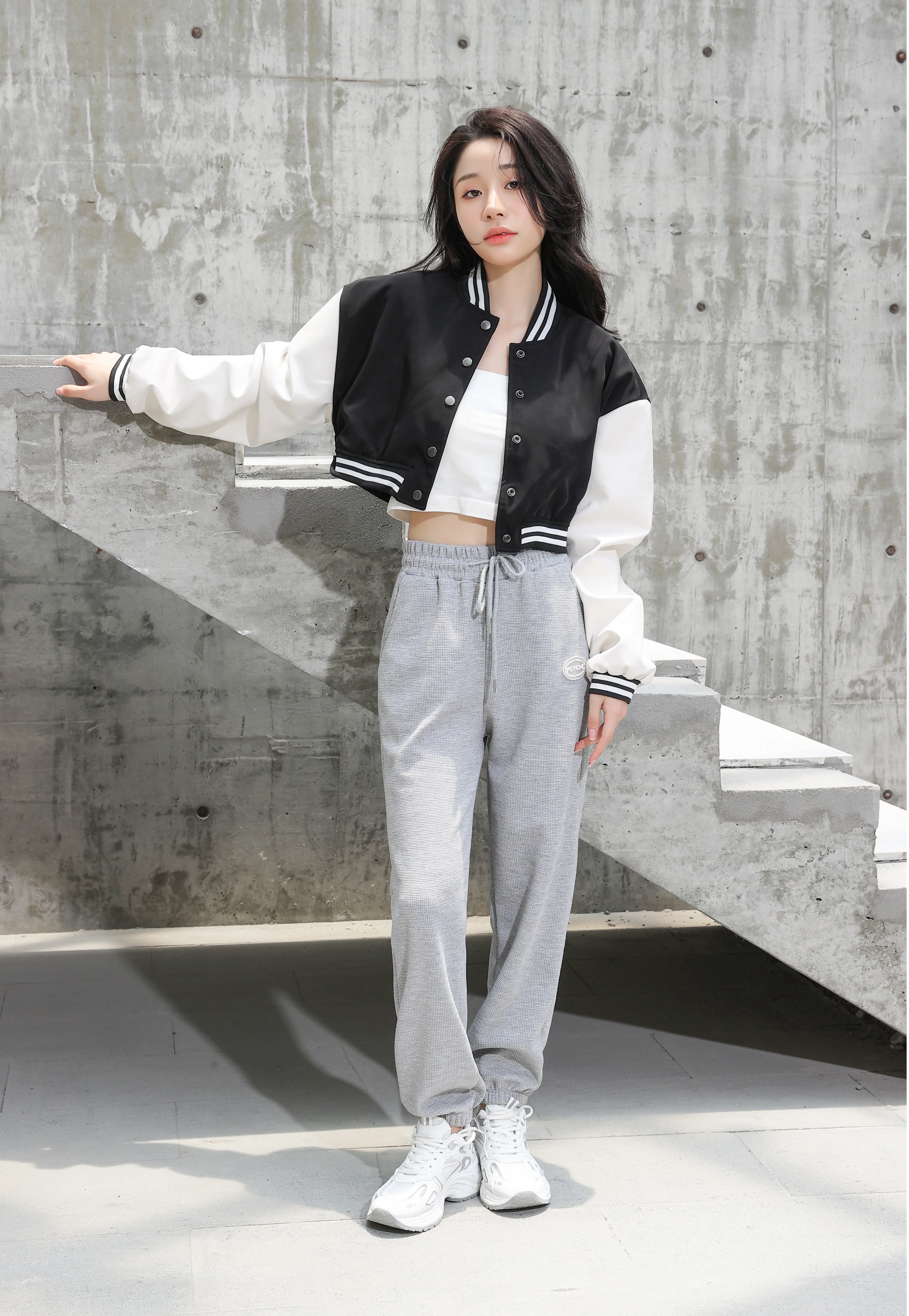 Cropped Baseball Jacket - Image 10