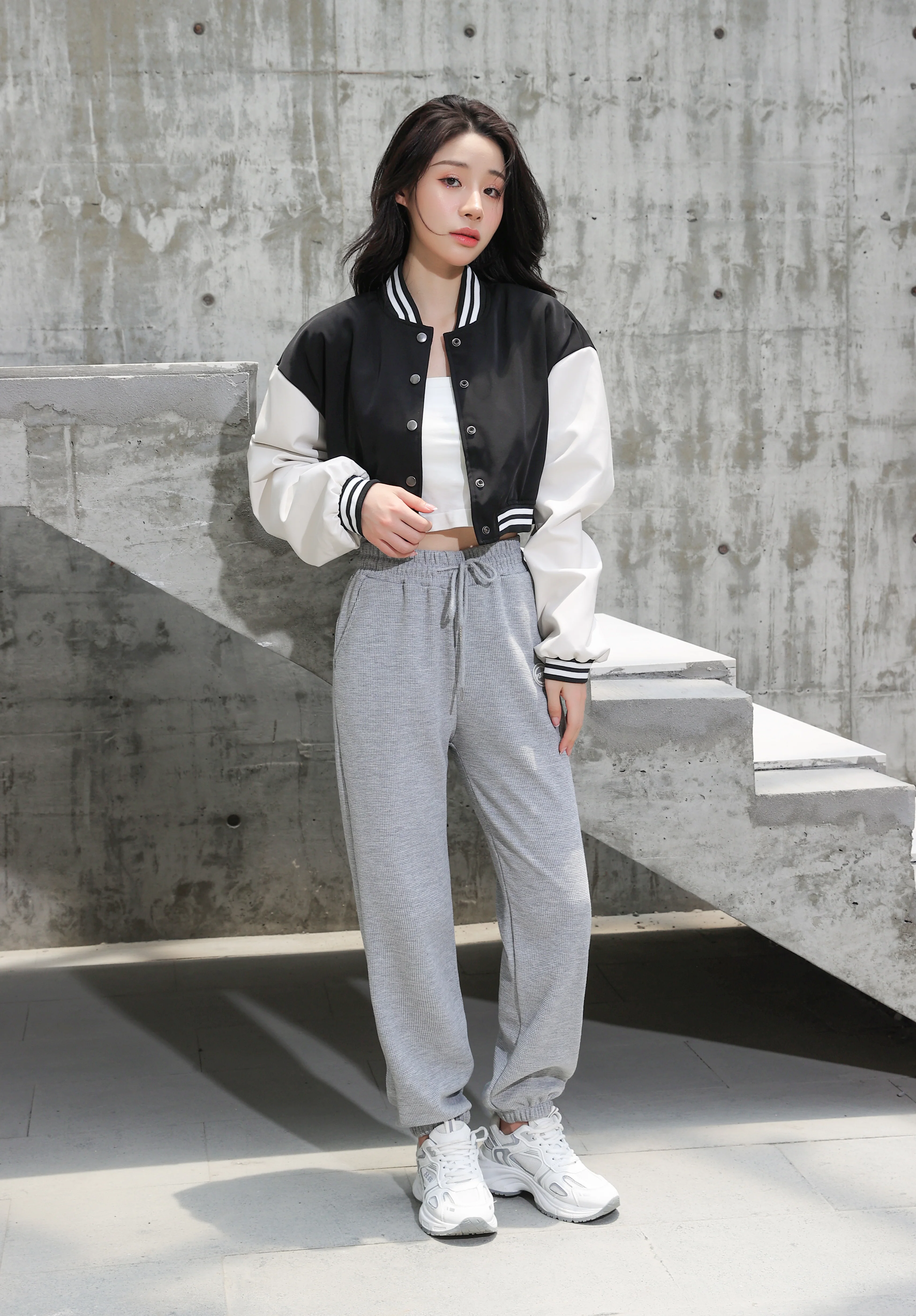 Cropped Baseball Jacket - Image 11