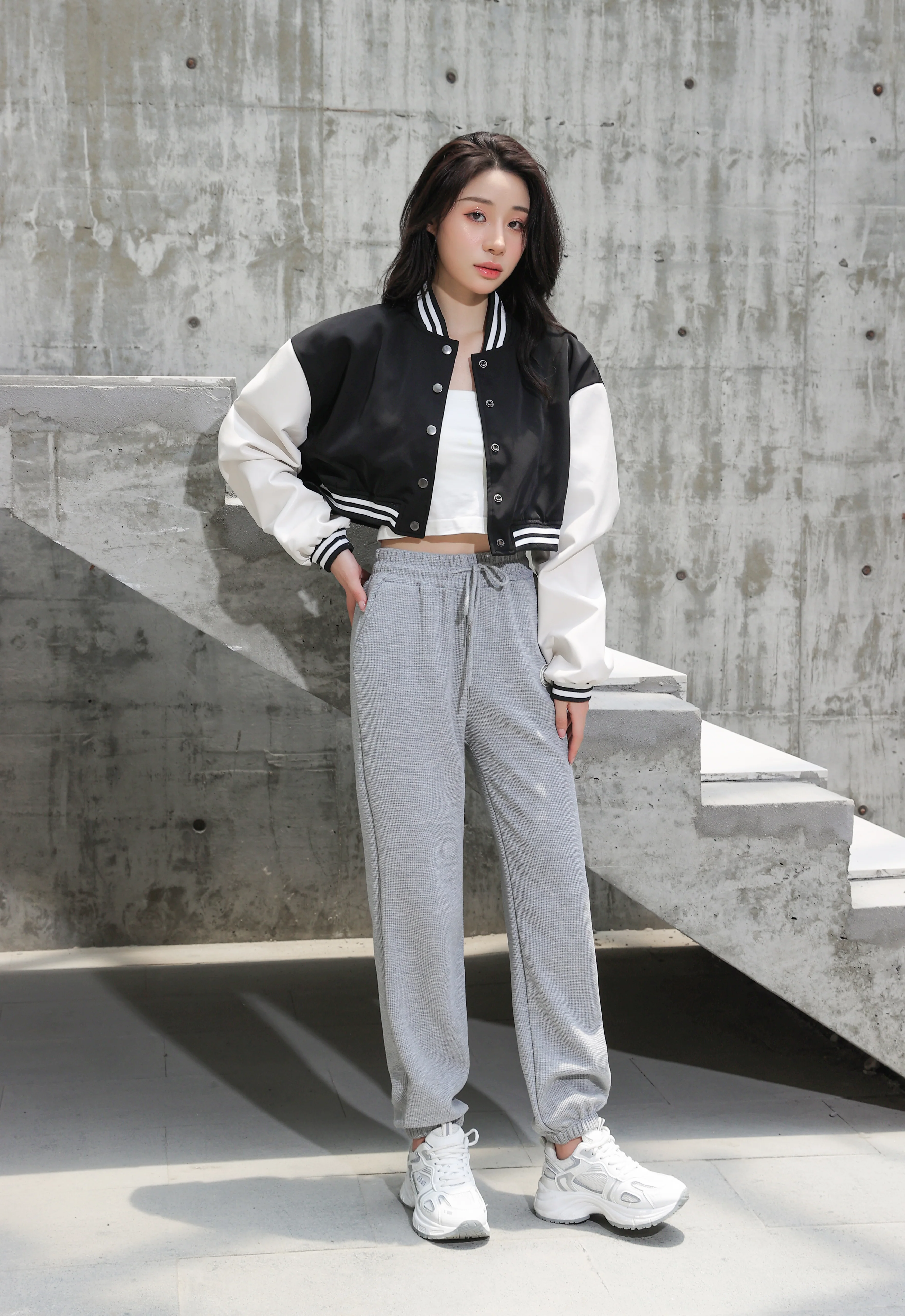 Cropped Baseball Jacket - Image 13