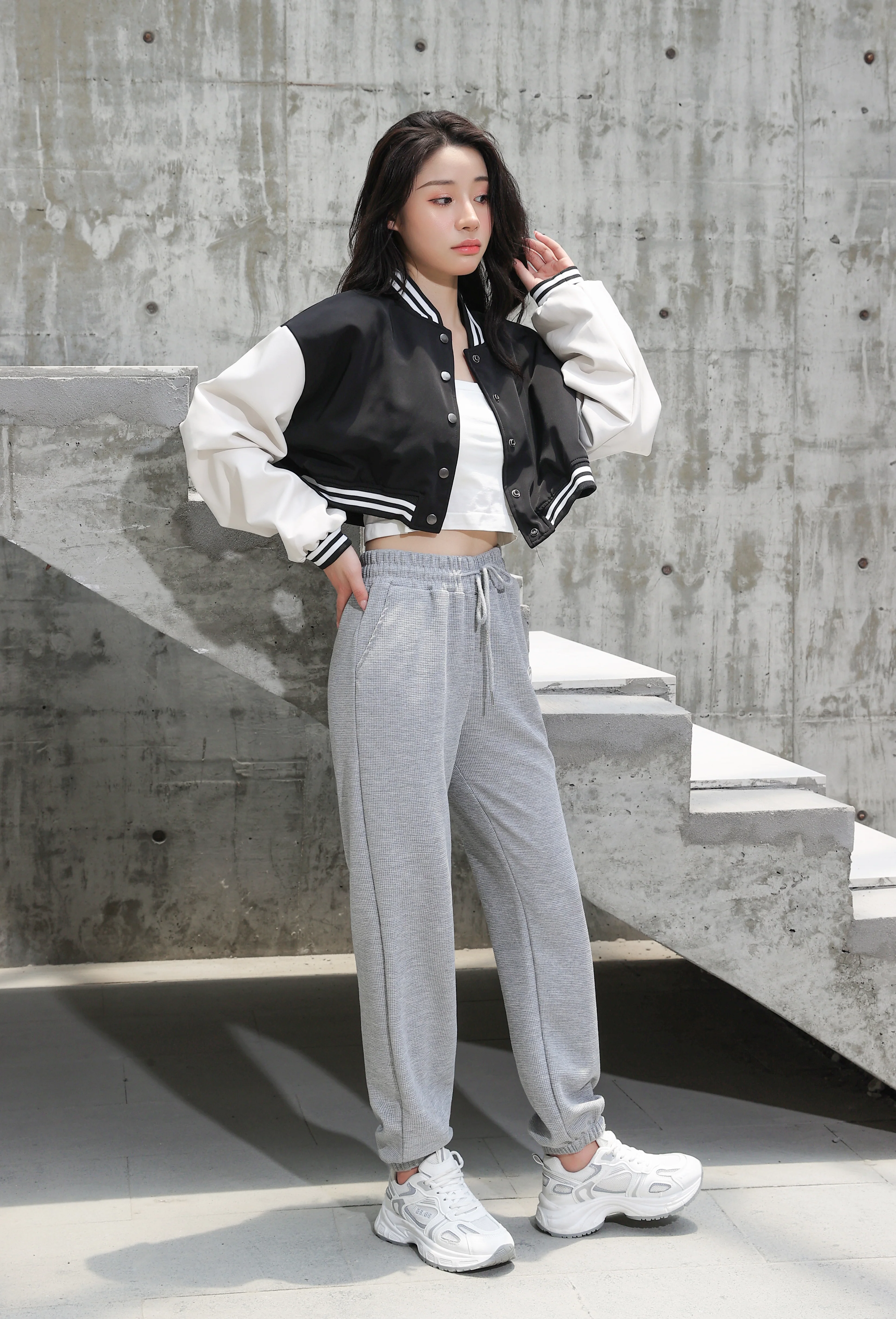 Cropped Baseball Jacket - Image 15