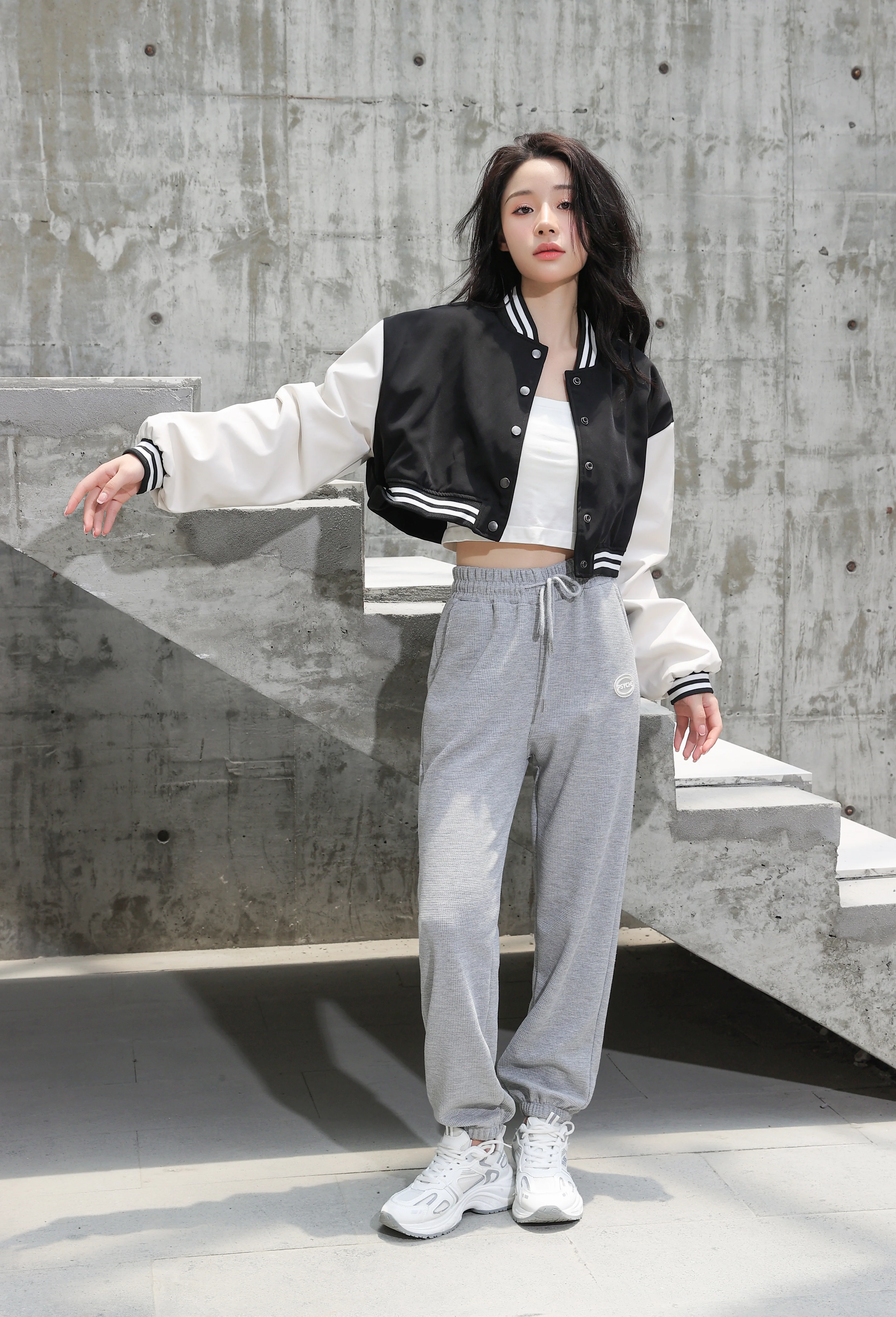Cropped Baseball Jacket - Image 16