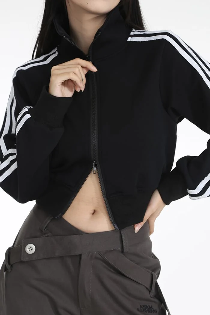Cropped Track Jacket - Image 5