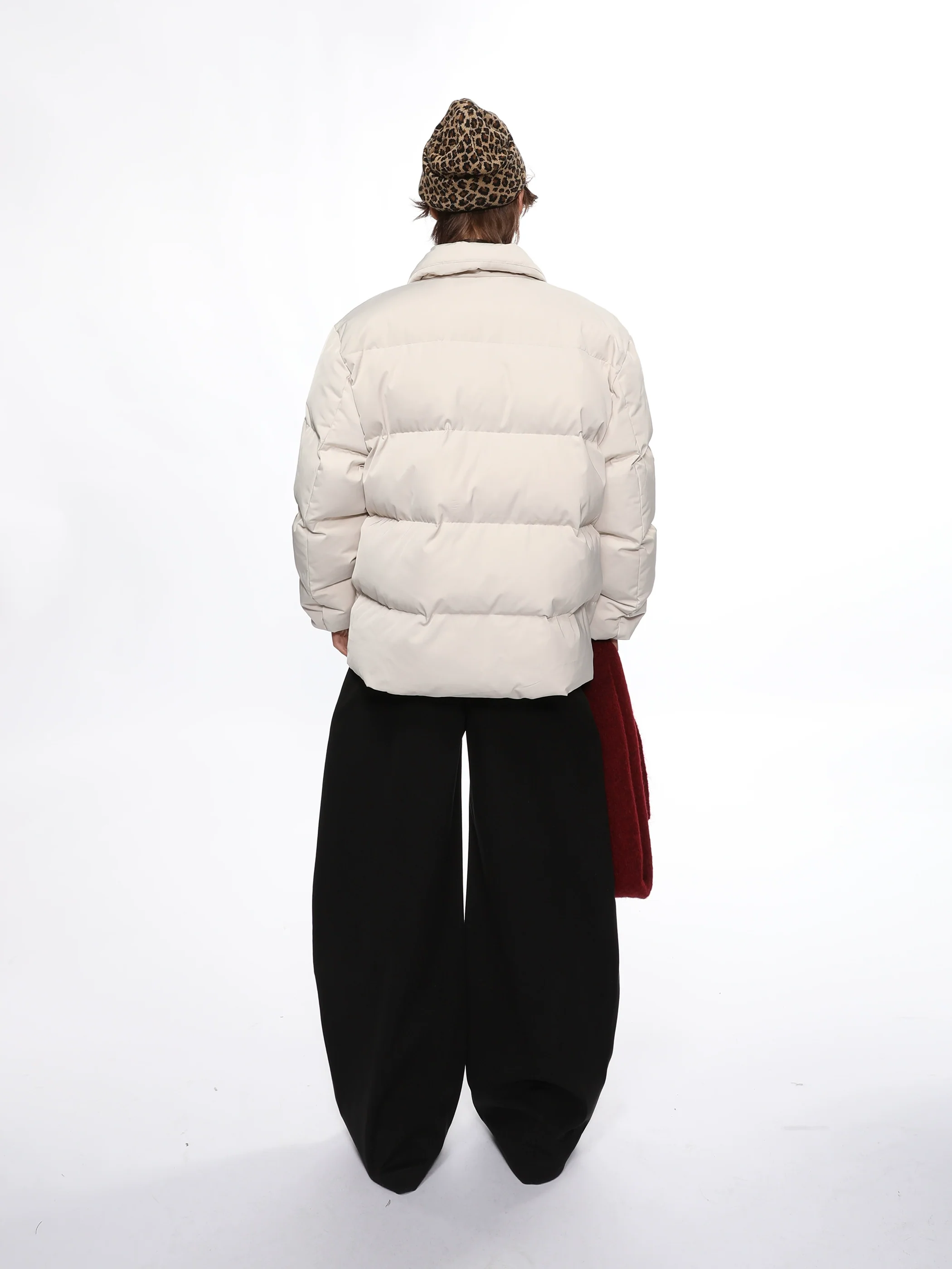 Double Breasted Oversized Quilted Puffer Jacket - Image 5