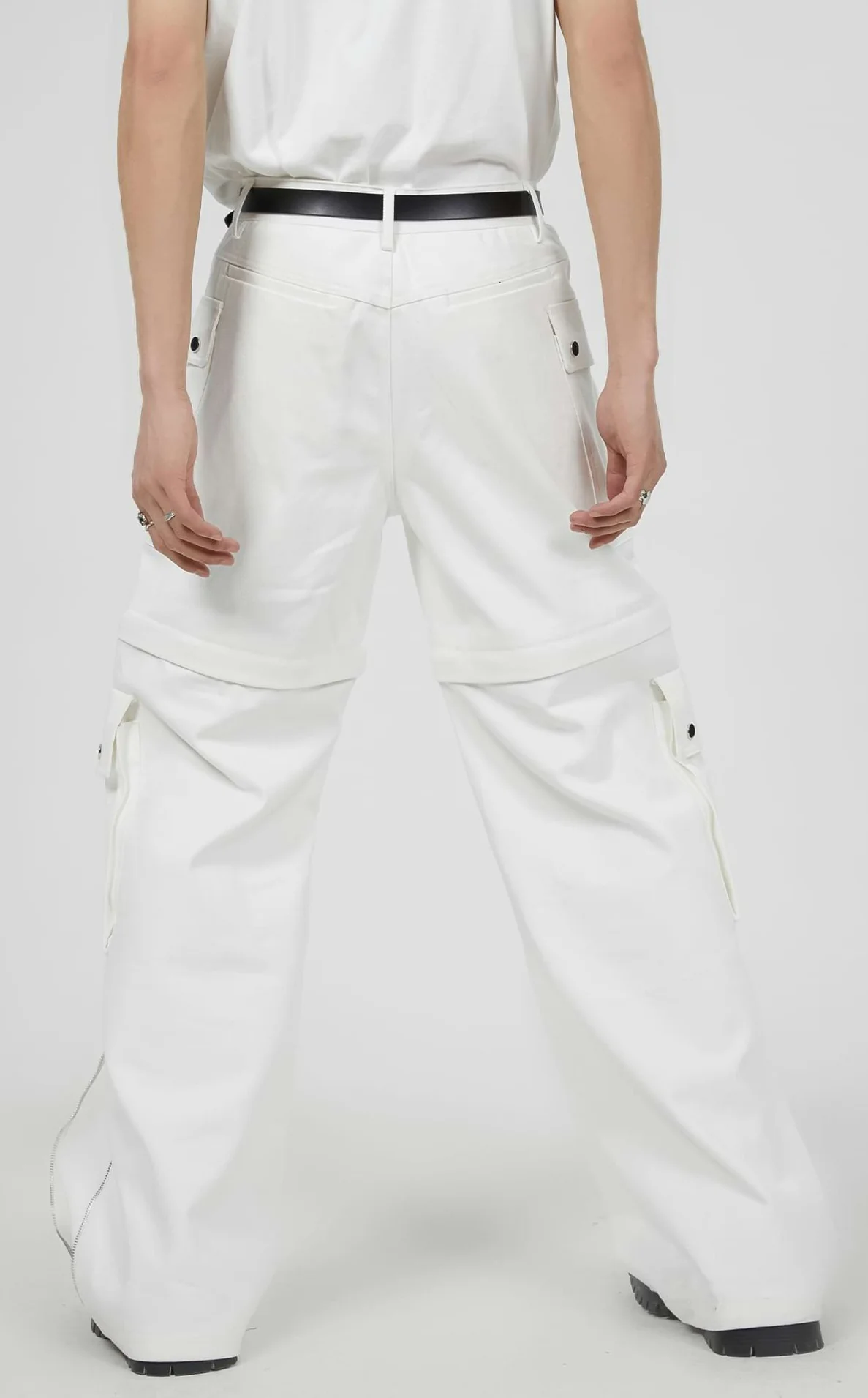 Double Side Zip Pants with Multiple Pockets - Image 10