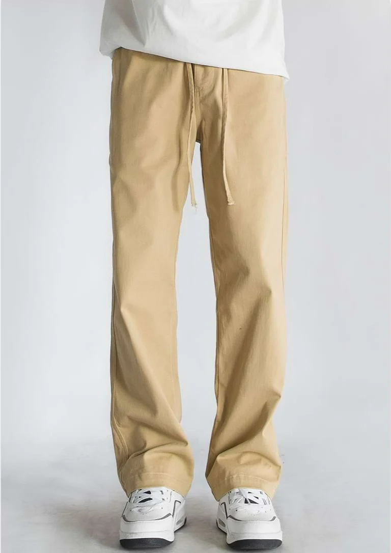 Elastic Waist Straight Fit Pants - Image 2