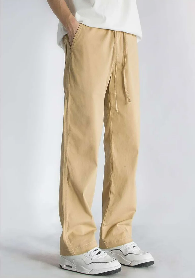 Elastic Waist Straight Fit Pants - Image 3