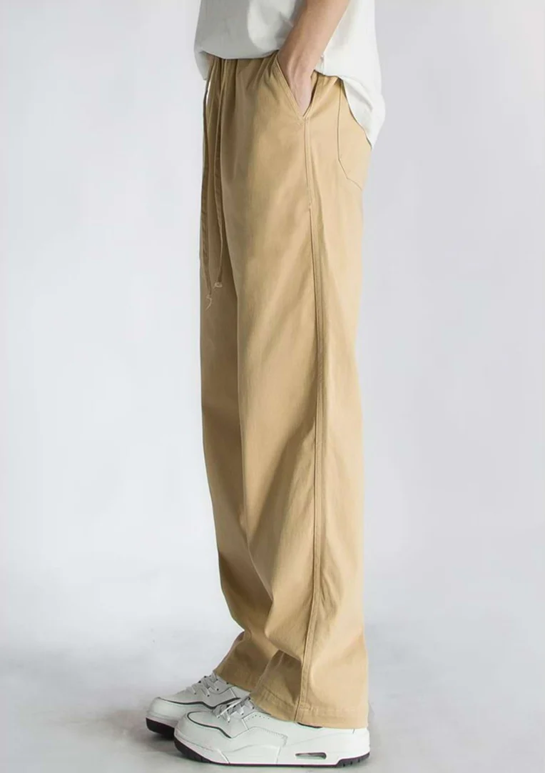 Elastic Waist Straight Fit Pants - Image 4