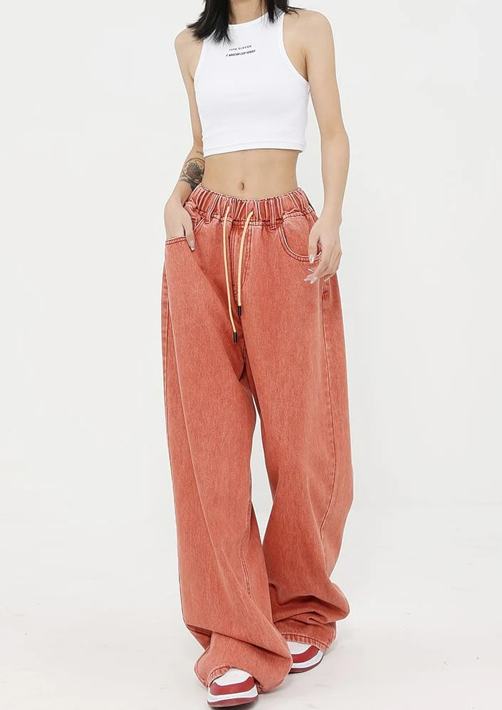 Elastic Waist Wide Leg Jeans - Image 13