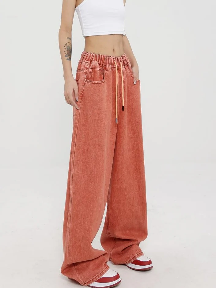 Elastic Waist Wide Leg Jeans - Image 18