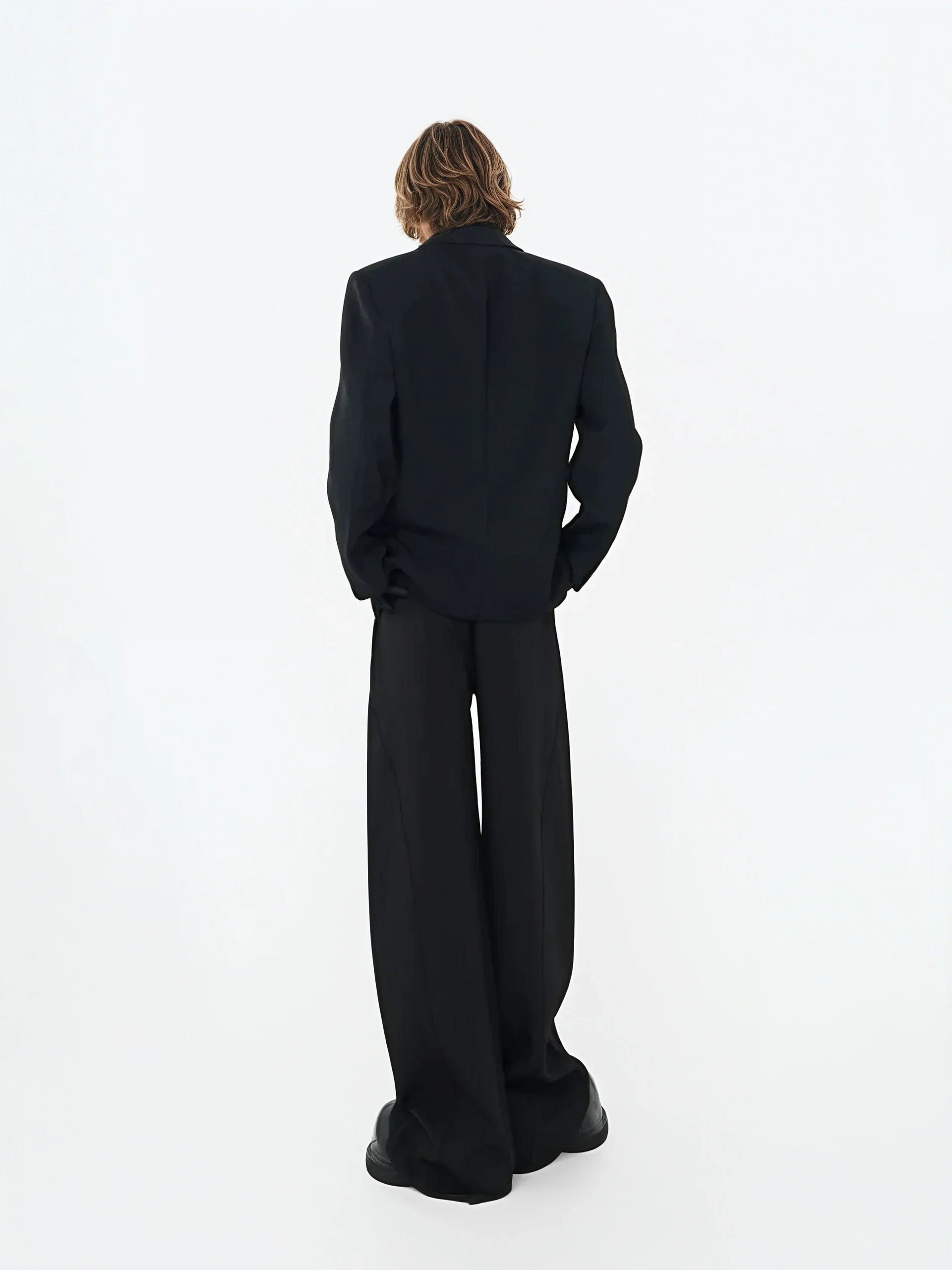 Embellished Single Breasted Blazer and Wide Leg Studded Trousers Two Piece Set - Image 11