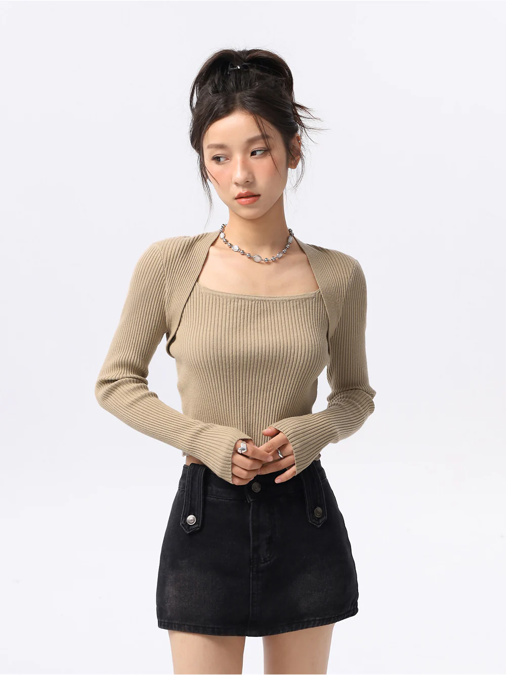 Extra Skinny Ribbed Crop Top - Image 18