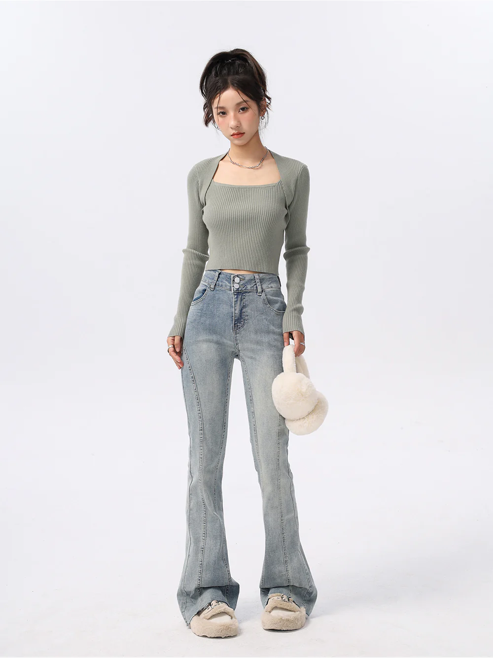 Extra Skinny Ribbed Crop Top - Image 5