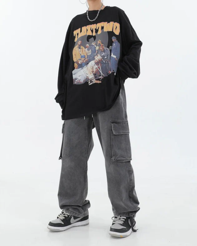 Double Side Pocket Faded Pants - Image 2