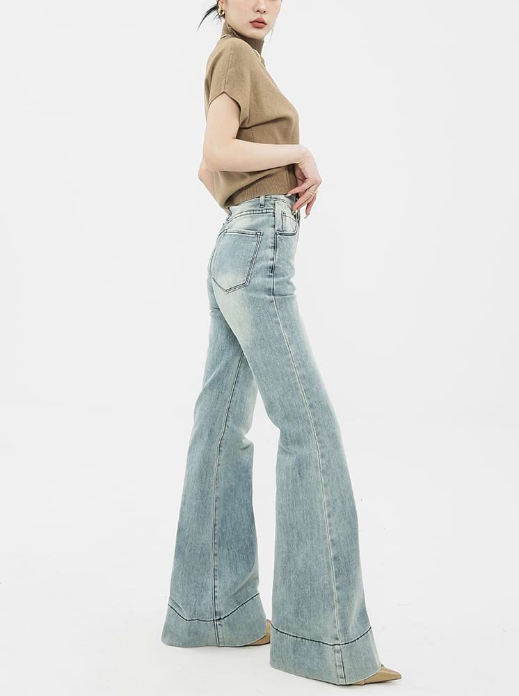 Faded Flare Jeans - Image 11