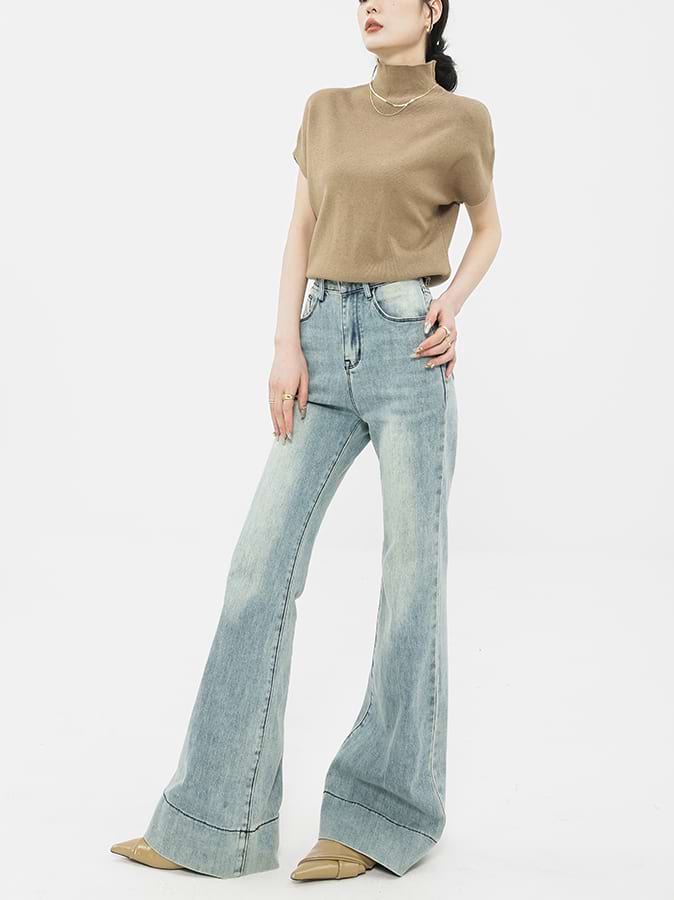 Faded Flare Jeans - Image 3