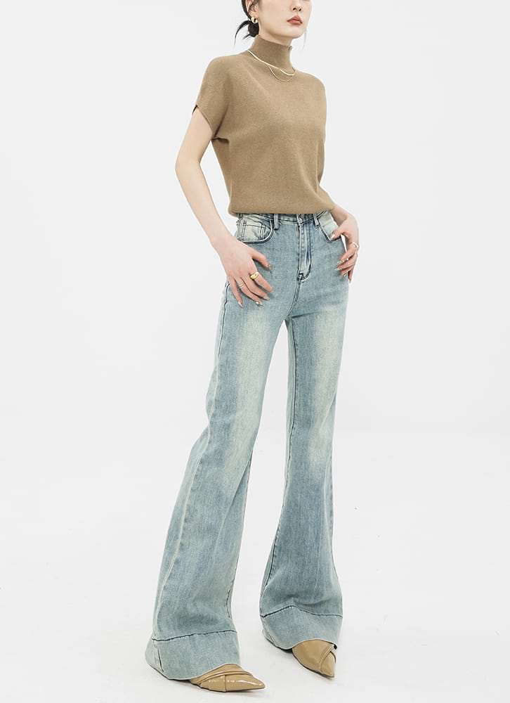 Faded Flare Jeans - Image 4
