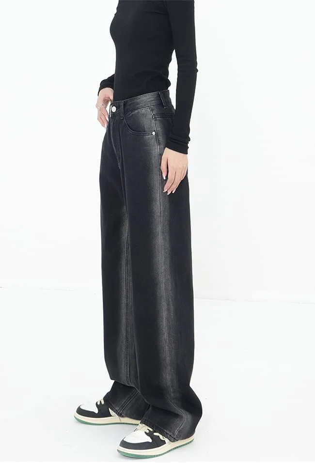 Faded Side Stripe Straight Jeans - Image 5