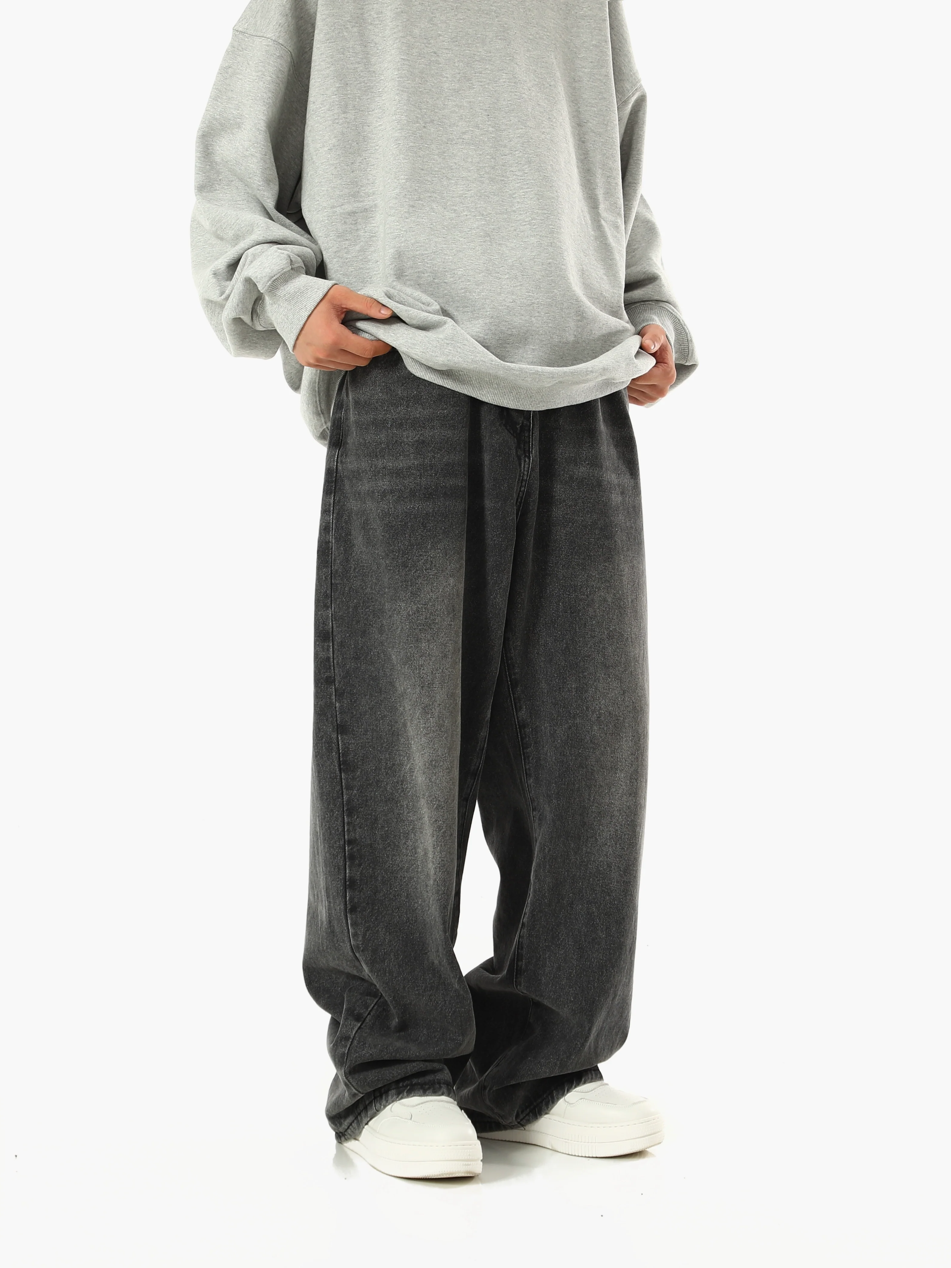 Faded Wide Leg Jeans - Image 9