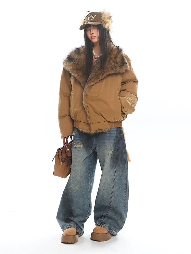 Faux Fur Lined Oversized Puffer Jacket - Image 15