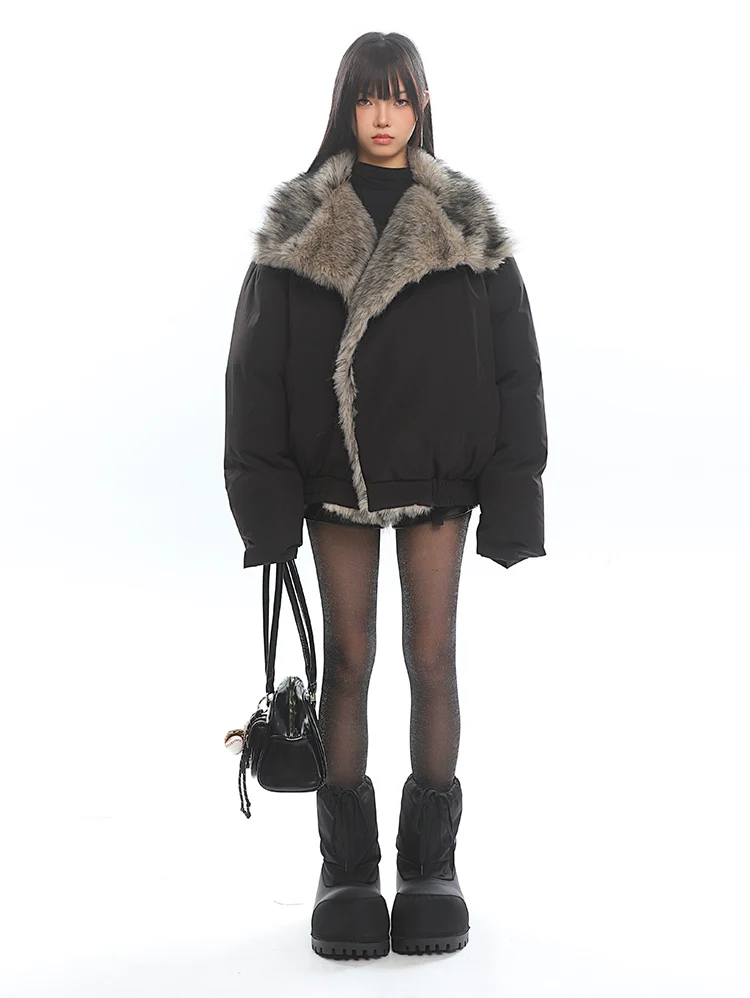 Faux Fur Lined Oversized Puffer Jacket - Image 26