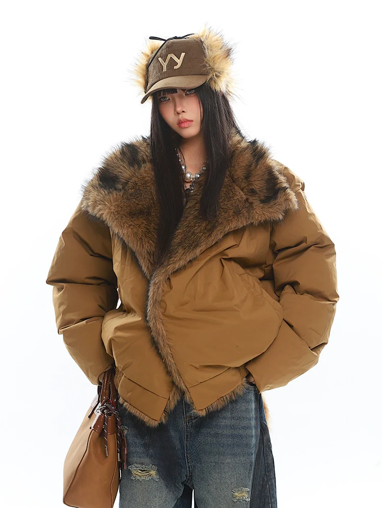 Faux Fur Lined Oversized Puffer Jacket - Image 5