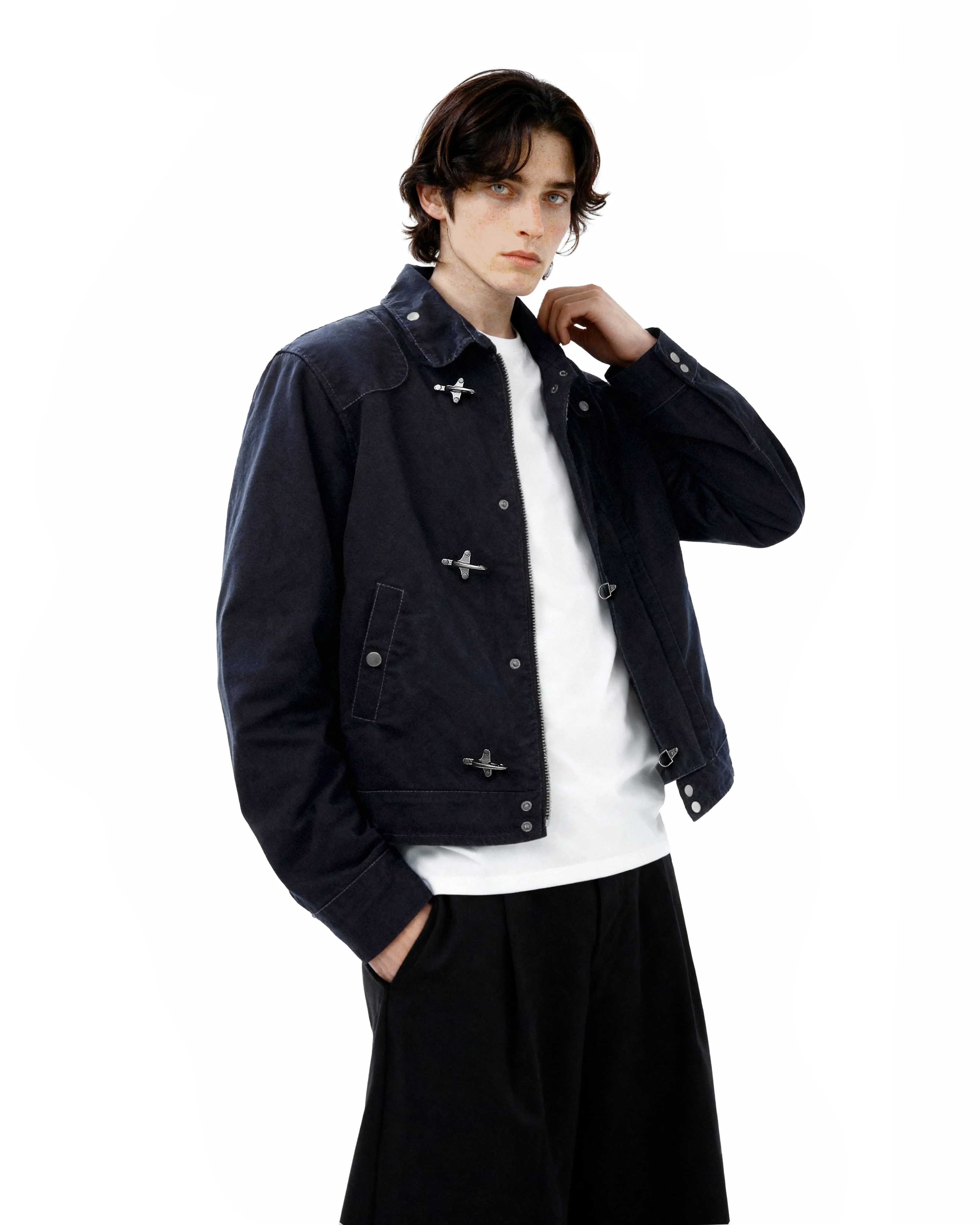 Fireman Clasp Utility Worker Jacket with Stand Collar - Image 4