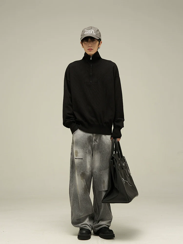 Half-Zip Collared Sweatshirt Pullover - Image 10