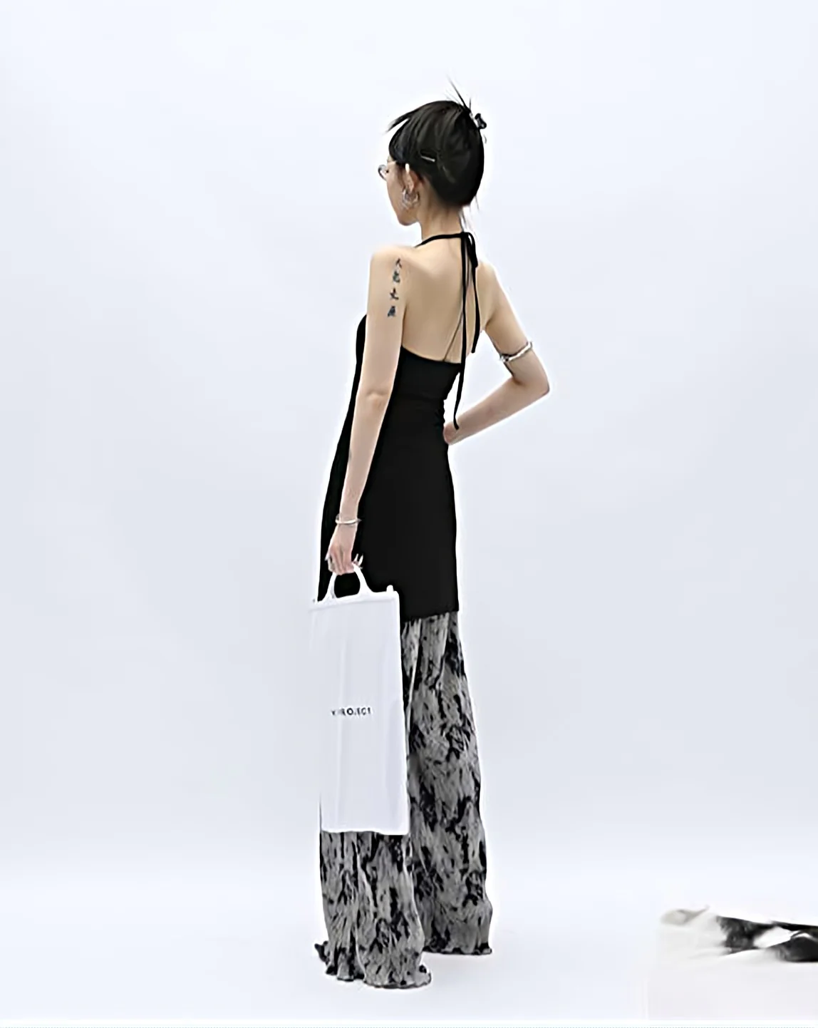 High Neck Halter Classic Mini Dress - Image 5