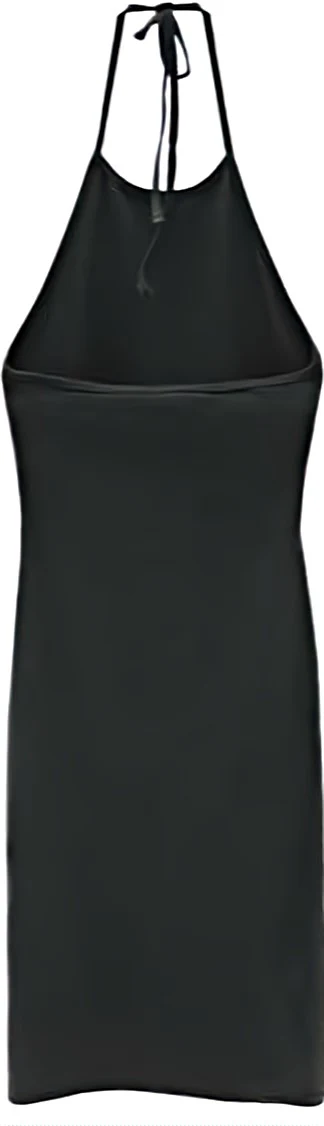 High Neck Halter Classic Mini Dress - Image 6