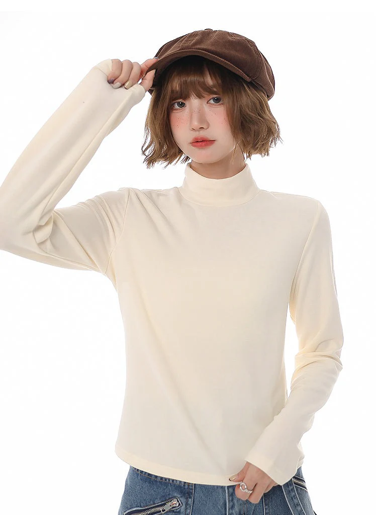 High Neck Long Sleeve Top - Image 2