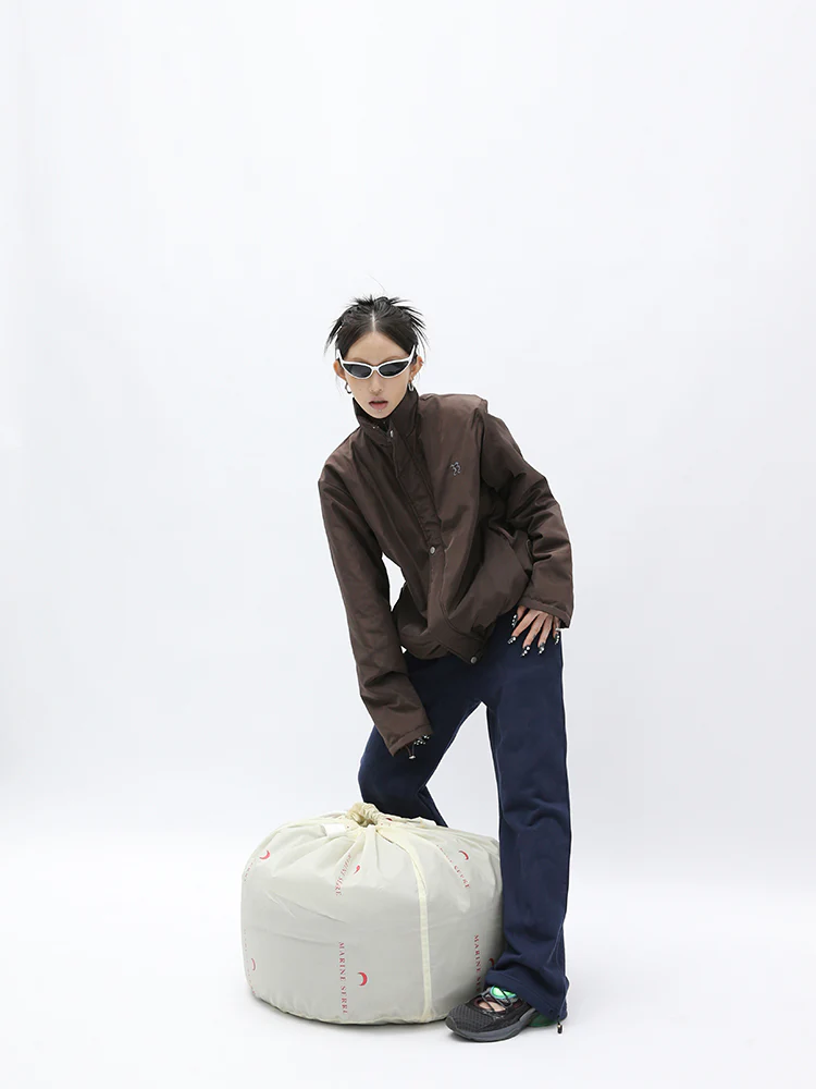 High Neck Zip Up Jacket - Image 6
