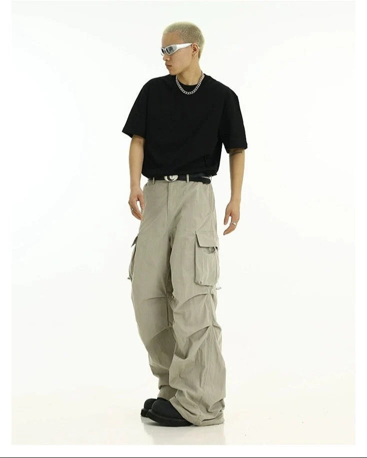 High-Waist Cargo Pants with Side Pockets and Drawstrings - Image 19