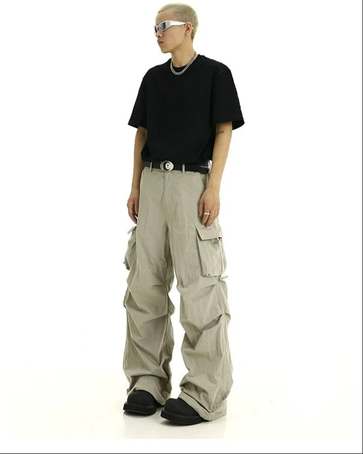 High-Waist Cargo Pants with Side Pockets and Drawstrings - Image 20
