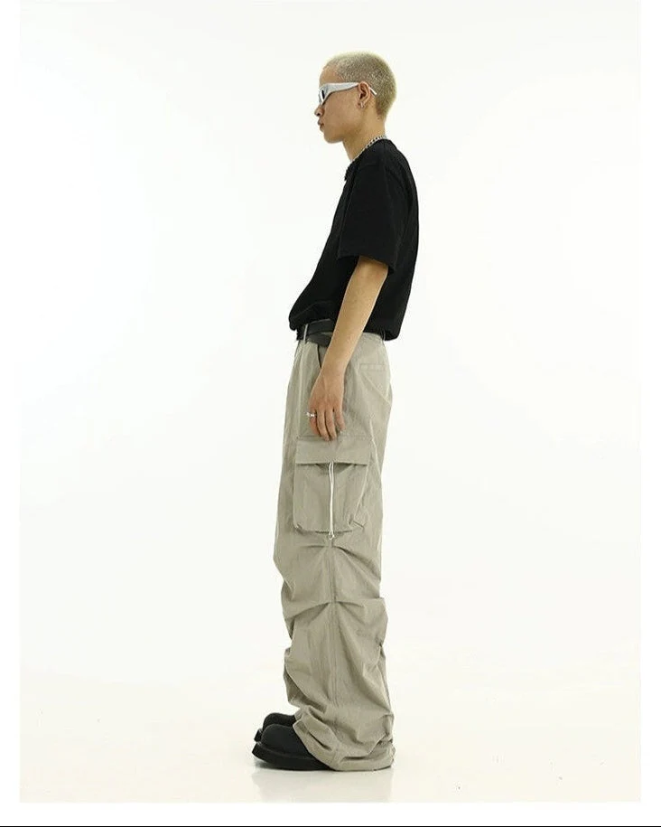 High-Waist Cargo Pants with Side Pockets and Drawstrings - Image 22