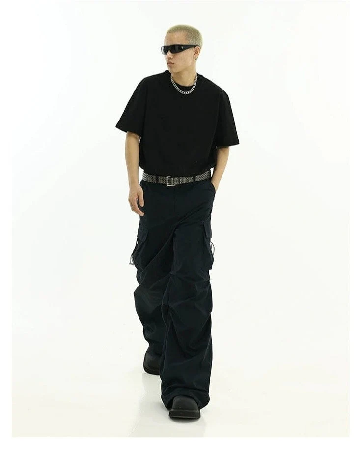 High-Waist Cargo Pants with Side Pockets and Drawstrings - Image 25