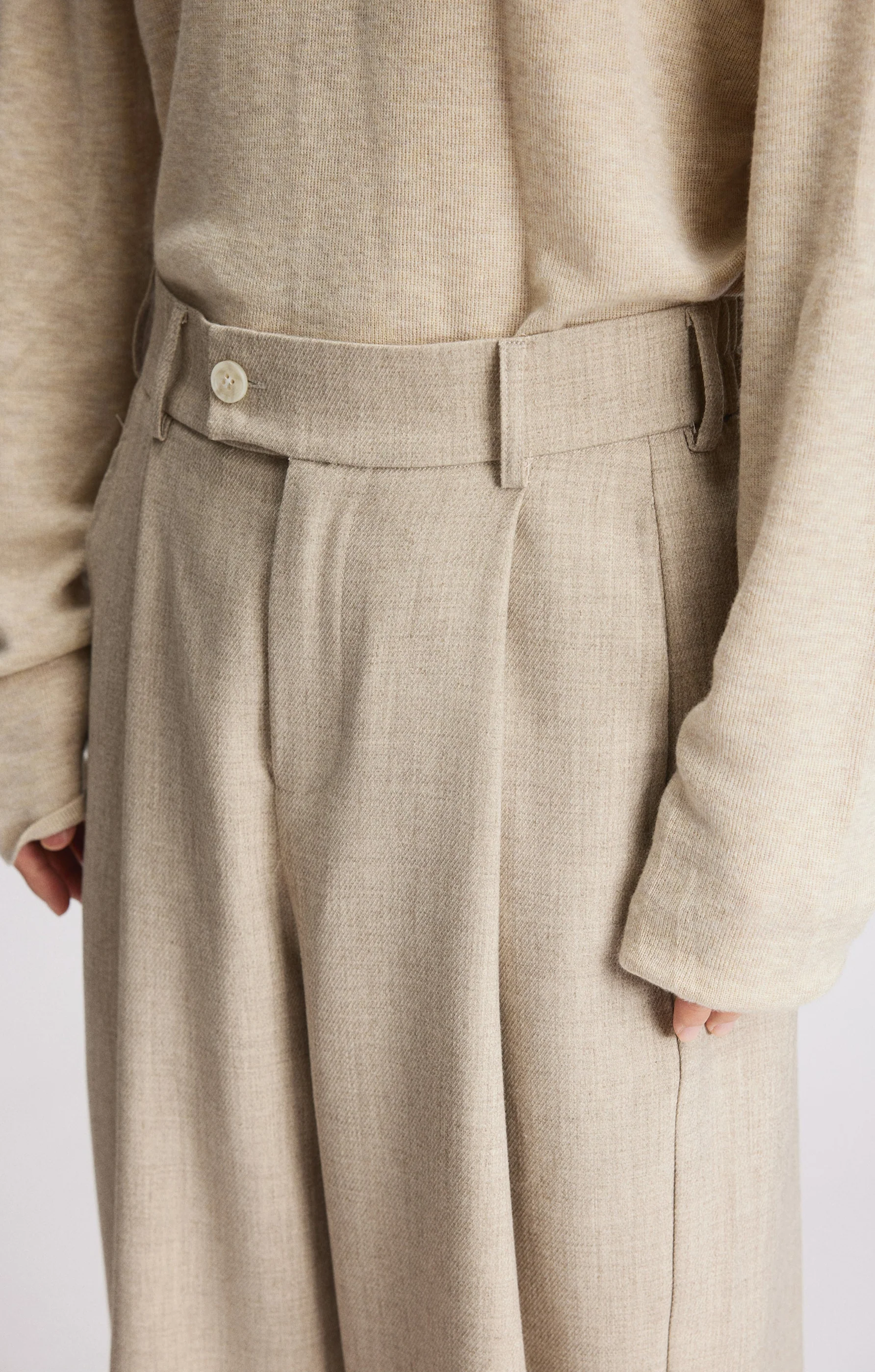 High-Waist Pleated Wide Leg Pants - Image 7
