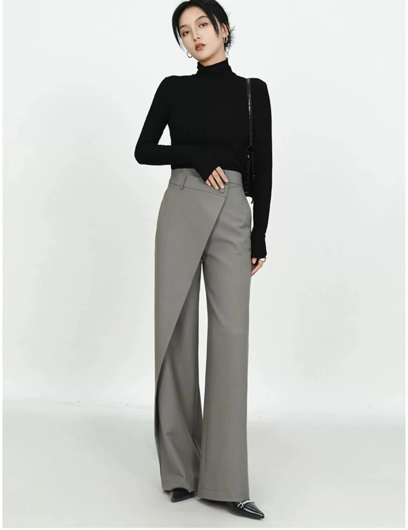 High-Waist Wide-Leg Pareo Tailored Pants - Image 5